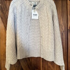 DISSH Cable Knit Cardigan - Cream NWT